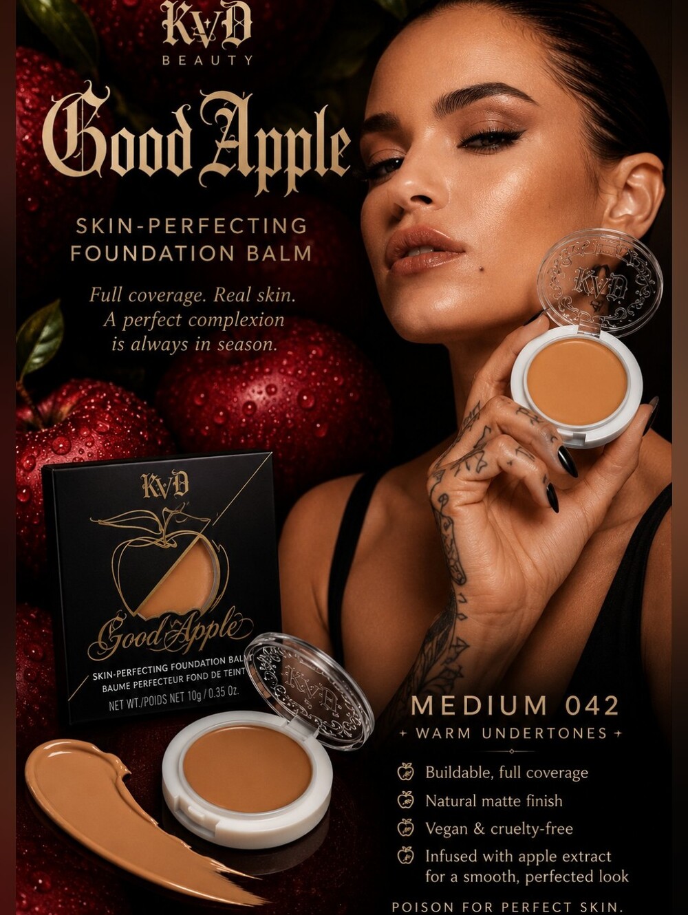 Kat Von D Beauty Good Apple Skin-Perfecting Foundation Balm - Medium 042